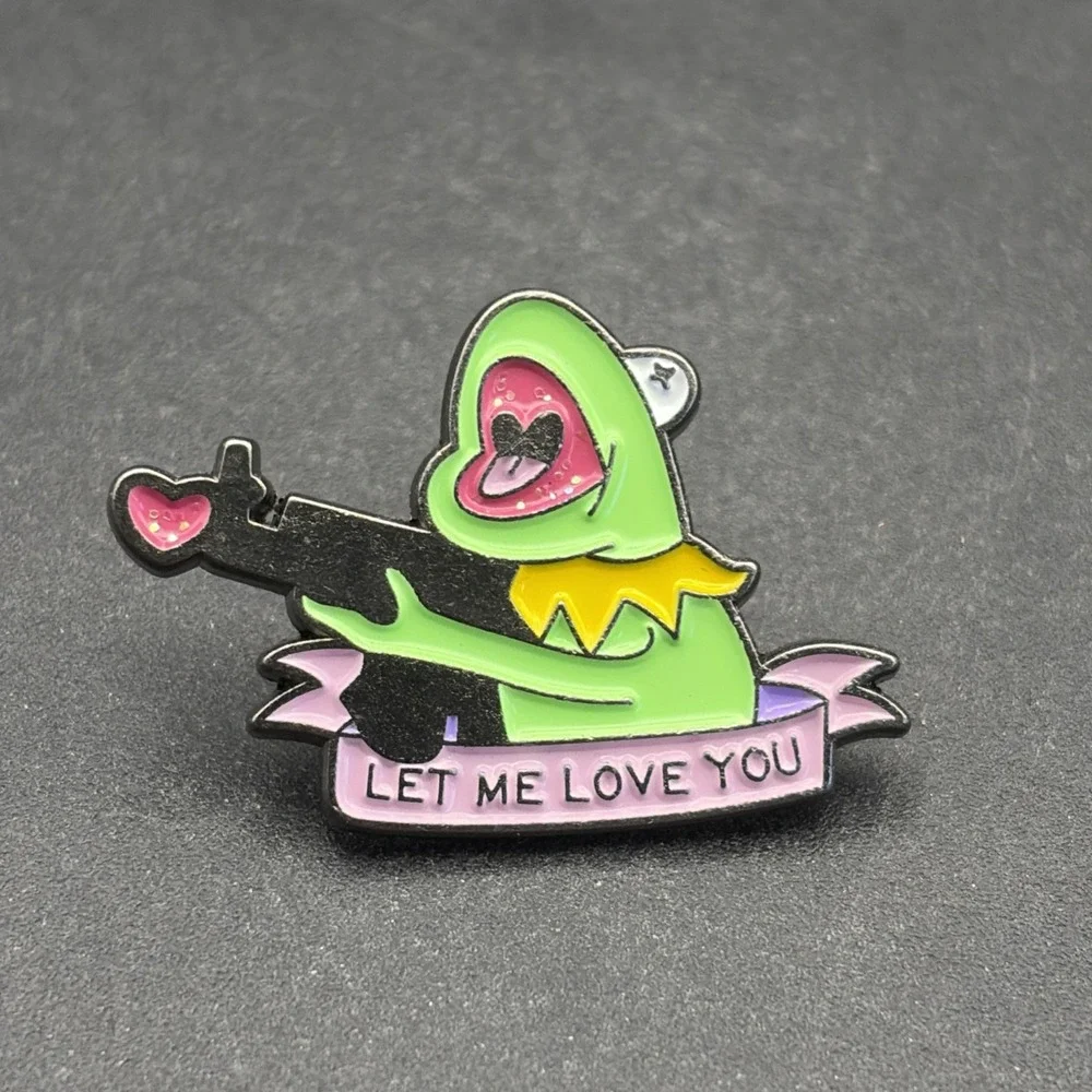 The Muppets Kermit Let Me Love You Funny Lapel Hat Pin